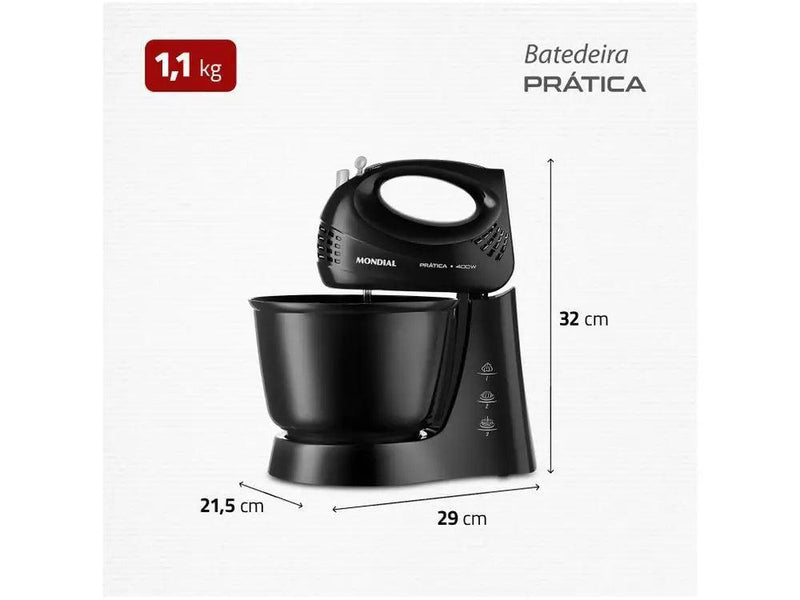 Batedeira Mondial 400W - Potência e Praticidade na Sua Cozinha com 20% OFF!