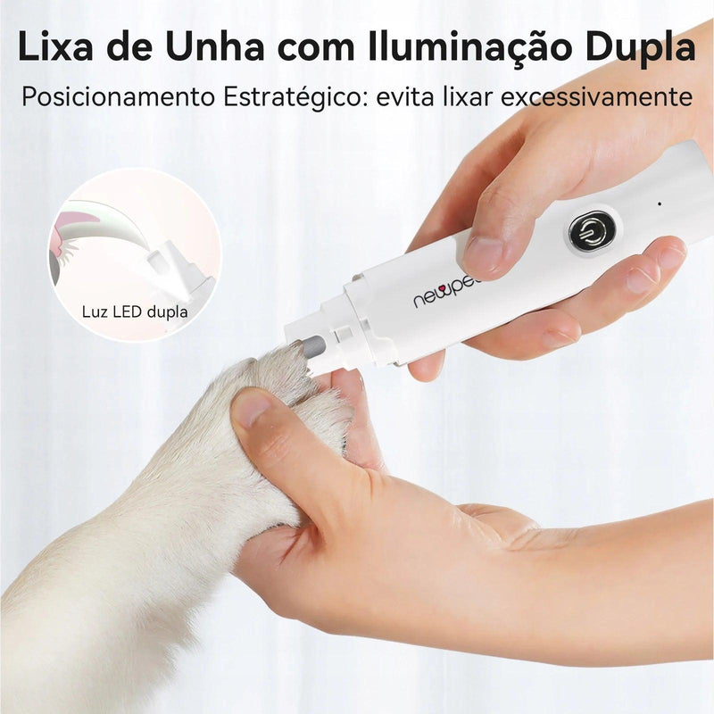 Moedor de Unhas para Cães com Luz LED, Motor Silencioso e Design Ergonômico – Entrega Rápida no Brasil! 🐾