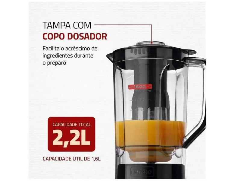 Liquidificador Mondial Turbo Power 550W - Potência, Versatilidade e Elegância na Cozinha!