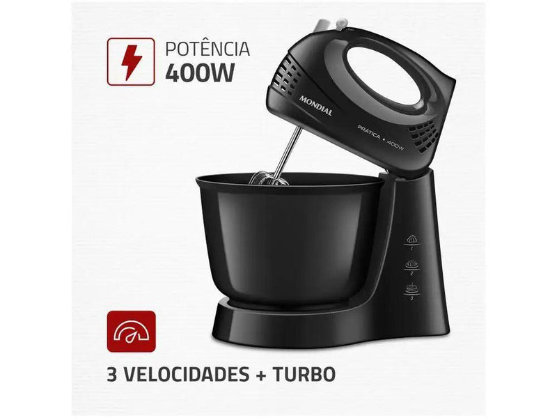 Batedeira Mondial 400W - Potência e Praticidade na Sua Cozinha com 20% OFF!