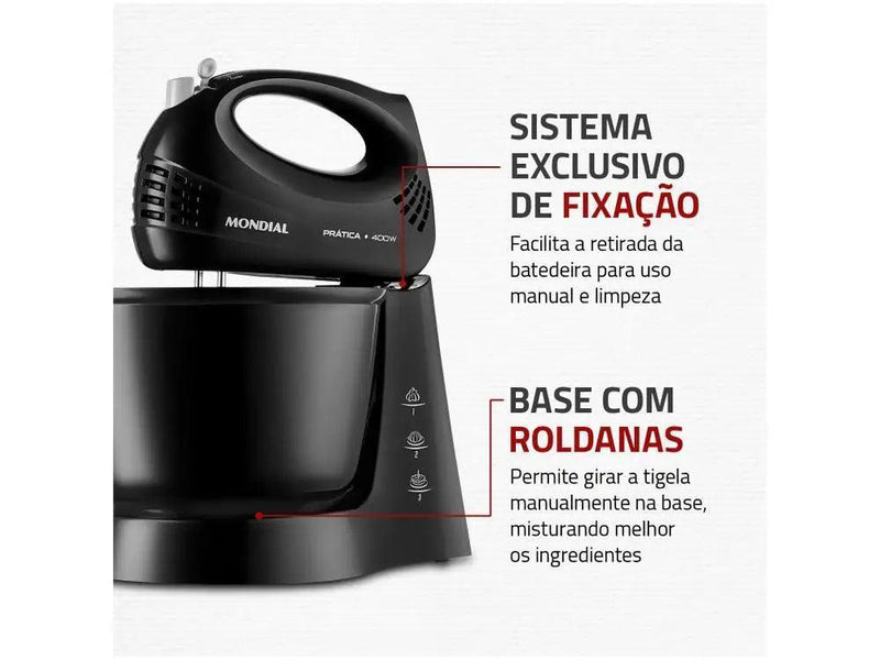 Batedeira Mondial 400W - Potência e Praticidade na Sua Cozinha com 20% OFF!