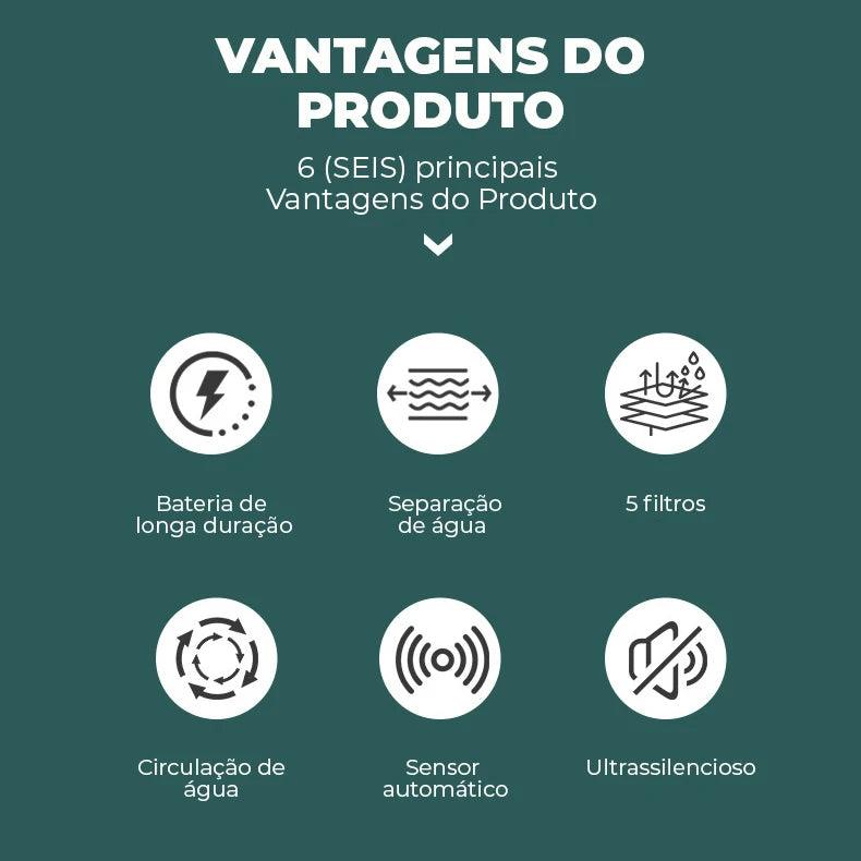 💧 Dispensador de Água Inteligente para Pets - Bateria de Longa Duração e Filtragem Avançada 🐾